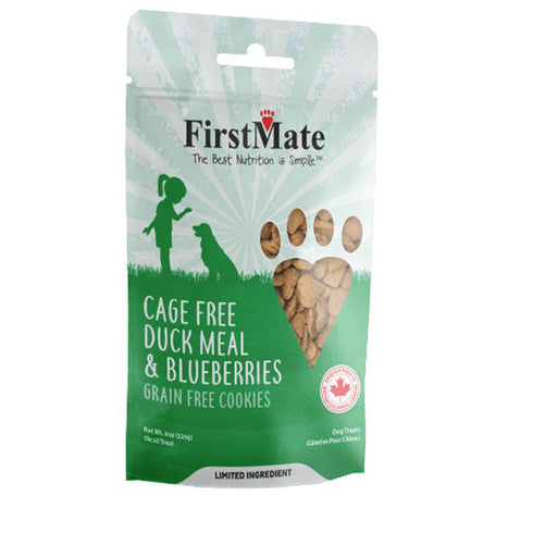 First Mate Cage Free Duck Meal & Blueberries Dog Treats 8oz - Poudre Pet and Feed Supply