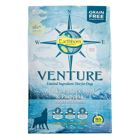 Earthborn Alaska Pollock & Pumpkin Grain Free Dry Dog Food 25lb - Poudre Pet and Feed Supply