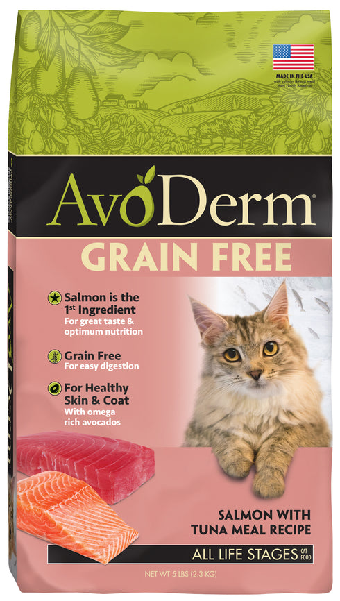 Avoderm Grain Free Salmon Tuna Dry Cat Food 2.5lb - Poudre Pet and Feed Supply