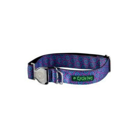 Cycle Dog Purple Blue SpaceDots Dog Collar Large - Poudre Pet and Feed Supply