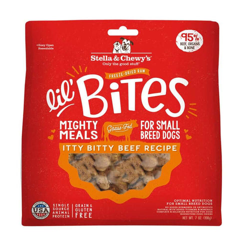 Stella and Chewys Itty Bitty Beef Lil Bites Raw Dog Food 7oz - Poudre Pet and Feed Supply
