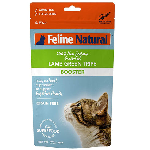 Feline Natural Lamb Green Tripe Freeze Dried Booster Cat Food 2oz - Poudre Pet and Feed Supply