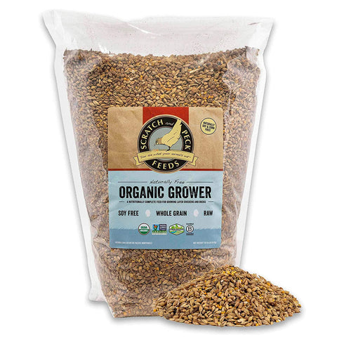 Scratch and Peck Naturally Free Organic Grower Feed For Chickens & Ducks 10lb - Poudre Pet and Feed Supply