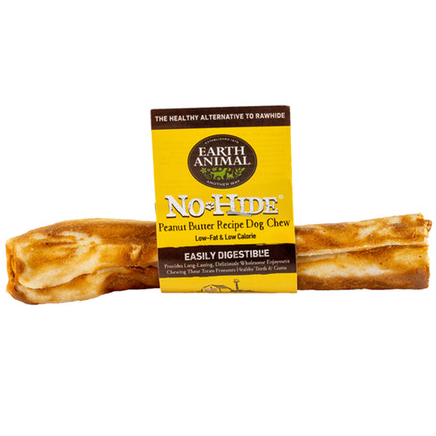 Earth Animal Peanut Butter No-Hide Wholesome Chews Medium 7" Dog Treat - Poudre Pet and Feed Supply