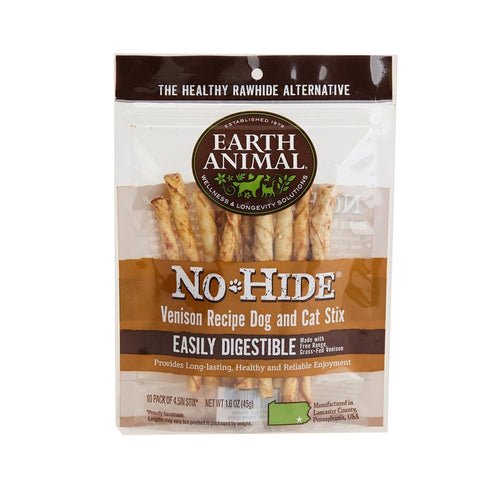 Earth Animal No Hide Venison Stix 1.6oz 10 Pack - Poudre Pet and Feed Supply