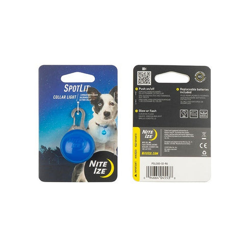 Nite Ize SpotLit Collar Light Blue - Poudre Pet and Feed Supply