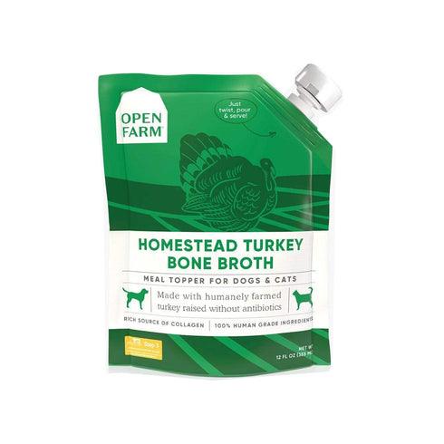 Open Farm Homestead Turkey Bone Broth for Dogs 12oz - Poudre Pet and Feed Supply