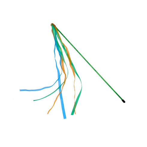 Cat 19" Teaser Wand With Ribbons - Poudre Pet and Feed Supply