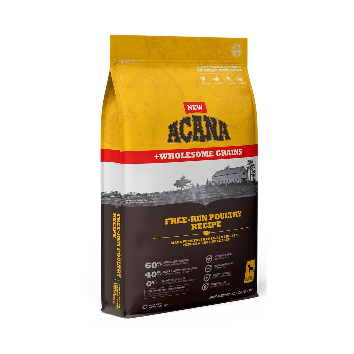 Acana Free Run Poultry Wholesome Grains Dry Dog Food 4lb Poudre Pet and Feed Supply