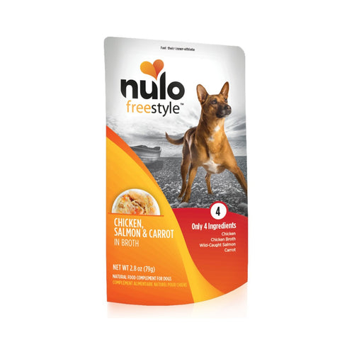 Nulo Freestyle Chicken Salmon Carrot In Broth Recipe Dog Food 28oz Pouch - Poudre Pet and Feed Supply