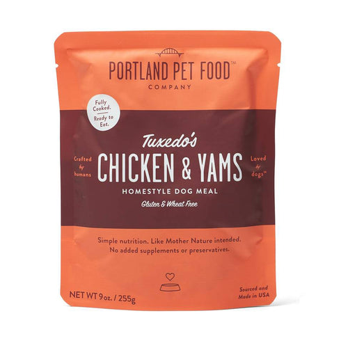 Portland Pet Tuxedo's Chicken & Yams Meal Pouch Dog Treats 9oz - Poudre Pet and Feed Supply