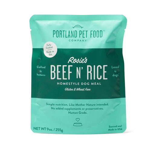 Portland Pet Rosie's Beef N' Rice Meal Pouch Dog Treats 9oz - Poudre Pet and Feed Supply