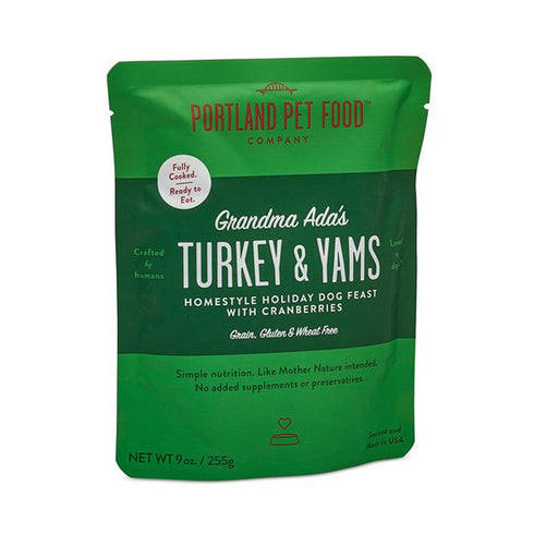 Portland Pet Grandma Ada's Turkey & Yams Meal Pouch Dog Treats 9oz - Poudre Pet and Feed Supply