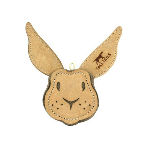 Tall Tails Leather Scrappy Critter Rabbit Dog Toy - Poudre Pet and Feed Supply