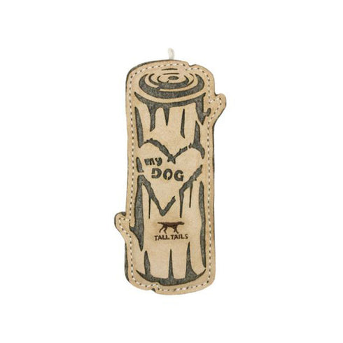 Tall Tails Natural Leather Love My Dog Log Toy 9" - Poudre Pet and Feed Supply
