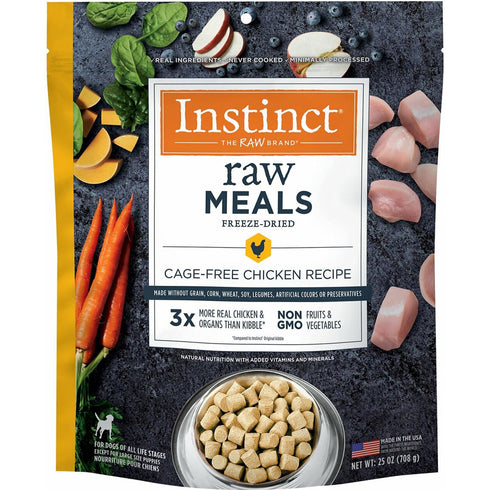Instinct Raw Meals Freeze-Dried Grain Free Cage-Free Chicken Dog Food 25oz - Poudre Pet and Feed Supply