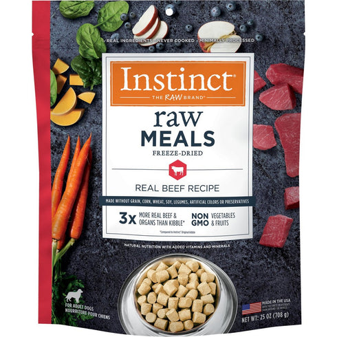 Instinct Raw Freeze-Dried Meals Grain Free Real Beef Dog Food 25oz - Poudre Pet and Feed Supply