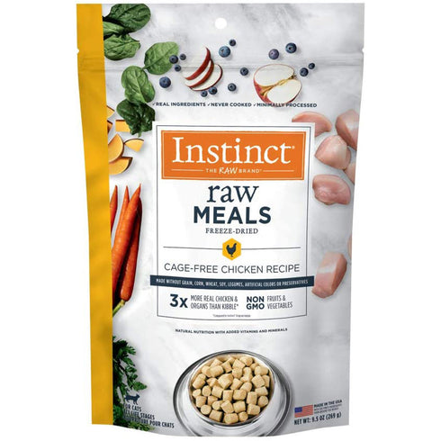 Instinct Raw Freeze-Dried Meals Grain Free Cage-Free Chicken Cat Food 9.5oz - Poudre Pet and Feed Supply
