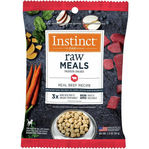 Instinct Raw Freeze-Dried Meals Grain Free Real Beef Dog Food 2oz - Poudre Pet and Feed Supply