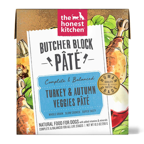 Honest Kitchen Butcher Block Pate Turkey & Autumn Veggies Recipe for Dogs 10.5oz - Poudre Pet and Feed Supply
