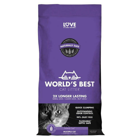 World's Best Original Series Lavender Scented Multi Cat Litter, 8lb - Poudre Pet and Feed Supply