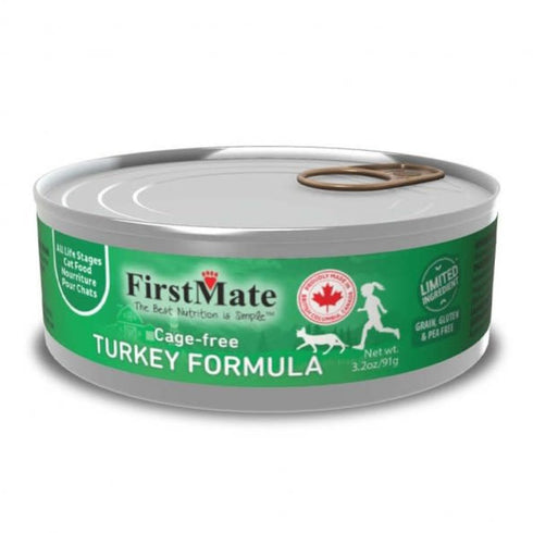 First Mate Grain-Free Cage-Free Turkey Formula Limited Ingredient Wet Cat Food 3.2oz - Poudre Pet and Feed Supply
