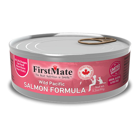 First Mate Grain-Free Wild Pacific Salmon Formula Limited Ingredient Wet Cat Food 3.2oz - Poudre Pet and Feed Supply