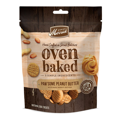 Merrick Oven Baked Peanut Butter Paw'Some Dog Treats 11oz - Poudre Pet and Feed Supply