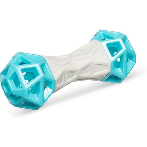 Messy Mutts Totally Pooched Flex n' Squeak Toy Foam Rubber 7" Grey Teal - Poudre Pet and Feed Supply