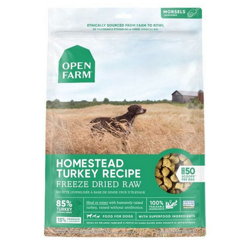 Open Farm Freeze Dried Raw Homestead Turkey Dog Food 22oz - Poudre Pet and Feed Supply