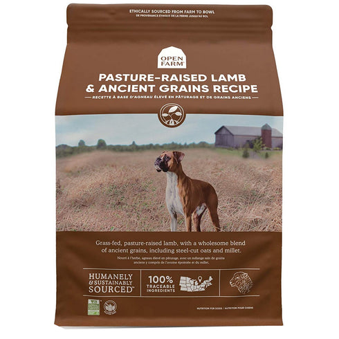 Open Farm Ancient Grains Pasture-Raised Lamb Dry Dog Food 22lb - Poudre Pet and Feed Supply
