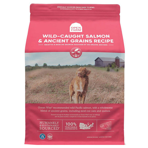 Open Farm Ancient Grains Wild-Caught Salmon Dry Dog Food 4lb - Poudre Pet and Feed Supply