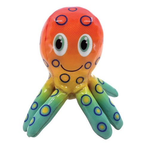 KONG Shieldz Tropics Dog Toy Octopus Orange/Yellow/Blue Medium - Poudre Pet and Feed Supply