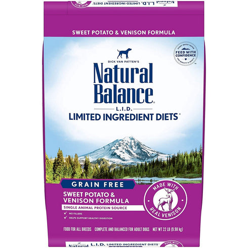 Natural Balance L.I.D. Venison Sweet Potato Dry Dog Food 22lb - Poudre Pet and Feed Supply