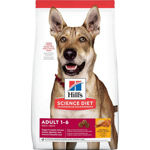 Hill's Science Diet Adult 1-6 Chicken & Barley Dry Dog Food 45lb - Poudre Pet and Feed Supply