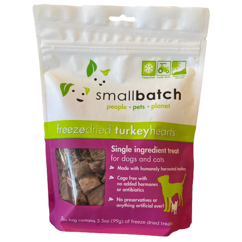 Small Batch Freeze Dried Dog & Cat Turkey Heart Treats 3.5oz - Poudre Pet and Feed Supply