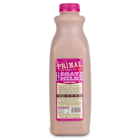 Primal Goat Milk Cranberry Blast for Cats & Dogs 1Qt - Poudre Pet and Feed Supply