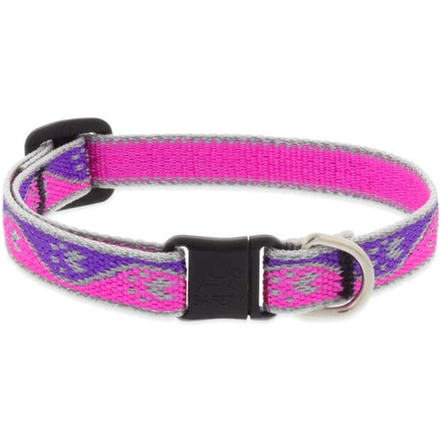 Lupine Reflective Cat Collar 1/2" X 8"-12" Pink Paws - Poudre Pet and Feed Supply