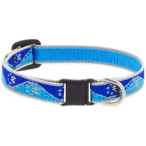 Lupine Reflective Cat Collar 1/2" X 8"-12" Blue Paws - Poudre Pet and Feed Supply