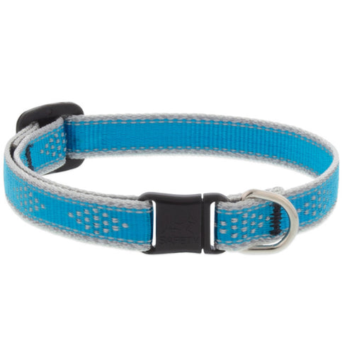 Lupine Reflective Safety Cat Collar 1/2" Wide 8"-12" Neck Size Blue Diamond - Poudre Pet and Feed Supply
