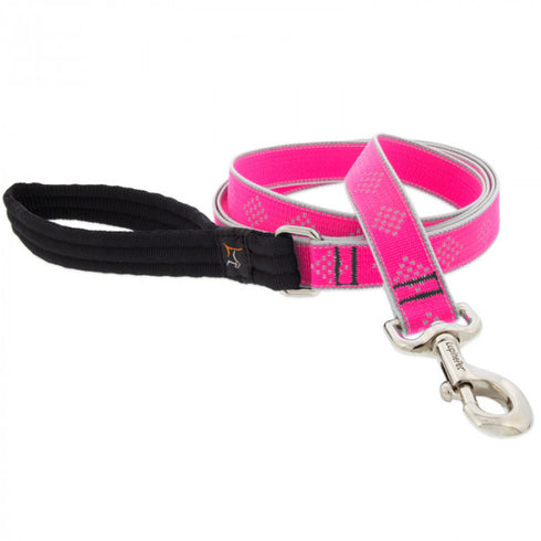 Lupine Dog Leash 1" Width X 6' Length High Lights Pink Diamond - Poudre Pet and Feed Supply