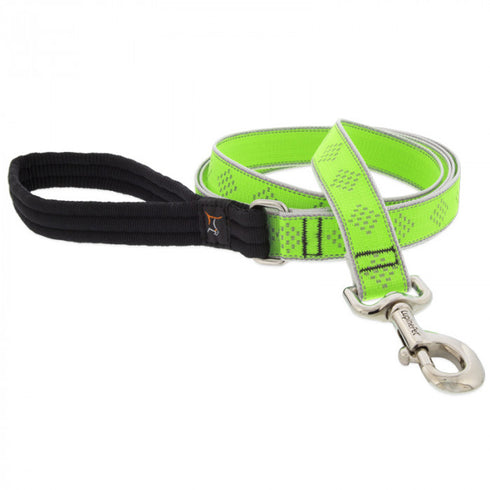 Lupine Dog Leash 1" Width X 6' Length High Lights Green Diamond - Poudre Pet and Feed Supply
