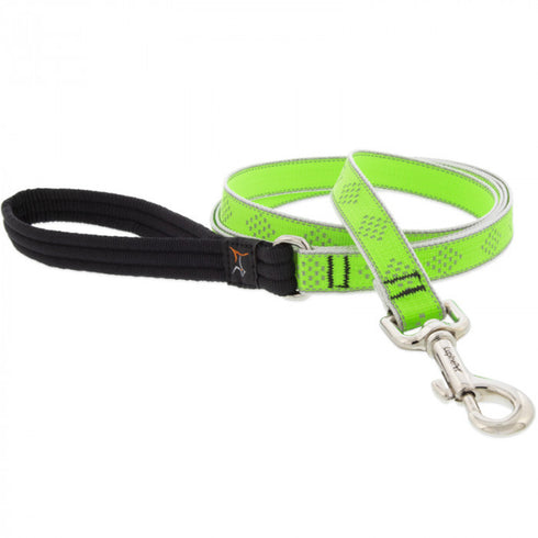 Lupine Dog Leash 3/4" Width X 4' Length High Lights Green Diamond - Poudre Pet and Feed Supply