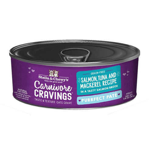 Stella & Chewys Carnivore Cravings Purrfect Pate Salmon Tuna Cat Food 2.8oz - Poudre Pet and Feed Supply