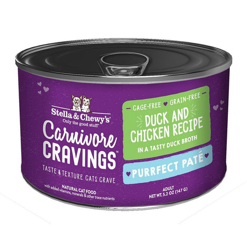 Stella & Chewys Carnivore Cravings Purrfect Pate Duck & Chicken Cat Food 5.2oz - Poudre Pet and Feed Supply