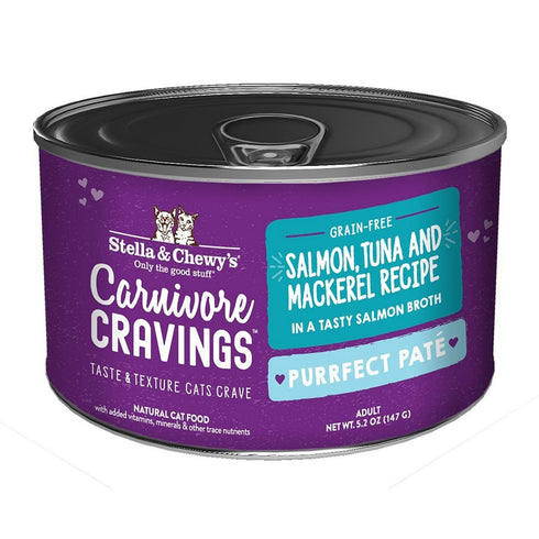 Stella & Chewys Carnivore Cravings Purrfect Pate Salmon & Tuna Cat Food 5.2oz - Poudre Pet and Feed Supply