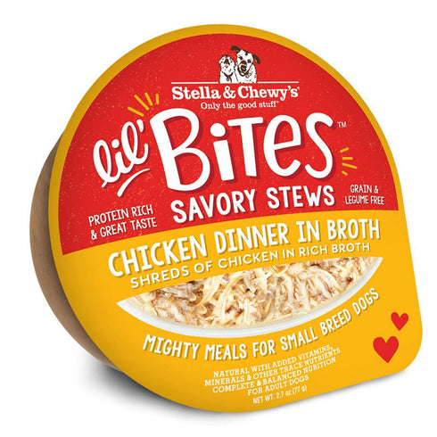 Stella & Chewy's Lil' Bites Savory Stews Chicken Dinner in Broth 2.7oz - Poudre Pet and Feed Supply