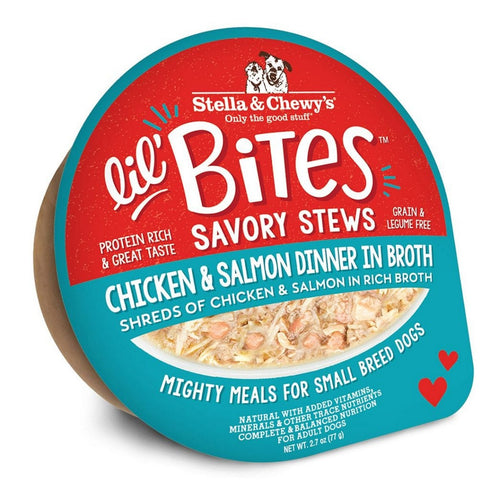 Stella & Chewy's Lil' Bites Savory Stews Chicken & Salmon Dinner in Broth 2.7oz - Poudre Pet and Feed Supply