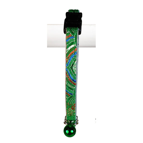 Goli Design Polyester Jeweli Green Reflective Cat Collar 7.25" - Poudre Pet and Feed Supply