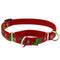 Lupine Martingale Training Collar 3/4" Wide 10"-14" Neck Size Happy Holidays Red - Poudre Pet and Feed Supply